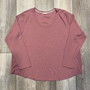 Women's mauve pink lounge top - awhile brand - 2X